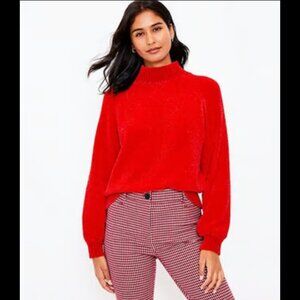Loft Chenille Mock Neck sweater, S